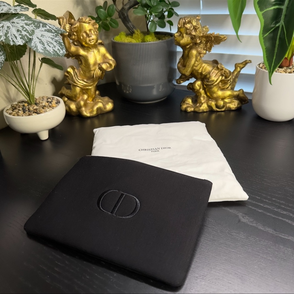 Christian Dior Black Pouch & Pillow